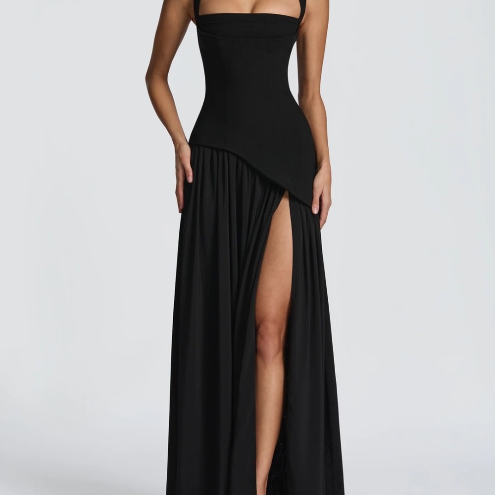 Chic Asymmetrical Black Dress